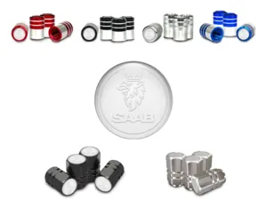 Saab Valve Caps for Trucks Metallic Design